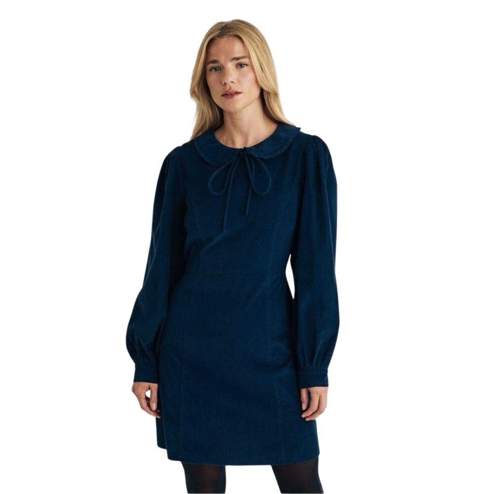 Nobody's Child Womens/Ladies Linden Corduroy Puff Sleeve Mini Dress / Blue